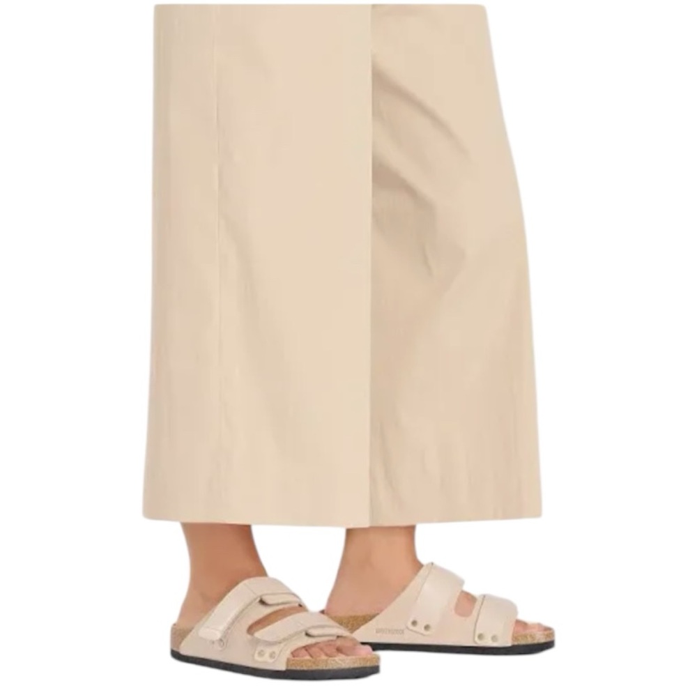 Birkenstock Uji double strap slide sandal nubuck leather new beige 40 9 9.5 NEW